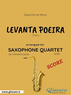 cover image of Levanta Poeira--Saxophone Quartet SCORE